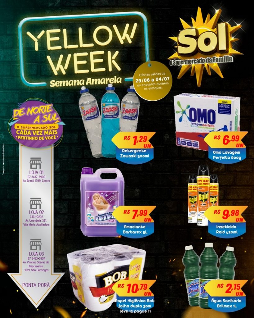 Supermercado Sol e as ofertas da semana amarela