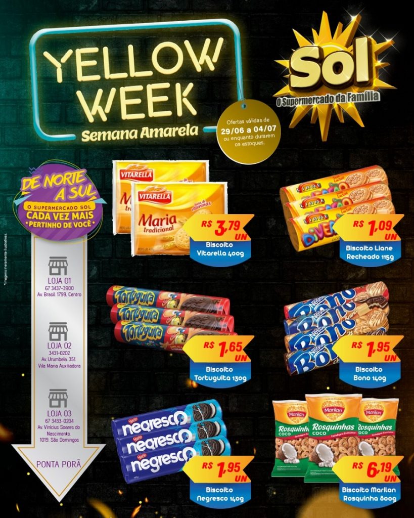 Quinta-feira: Supermercado Sol e as ofertas da semana amarela