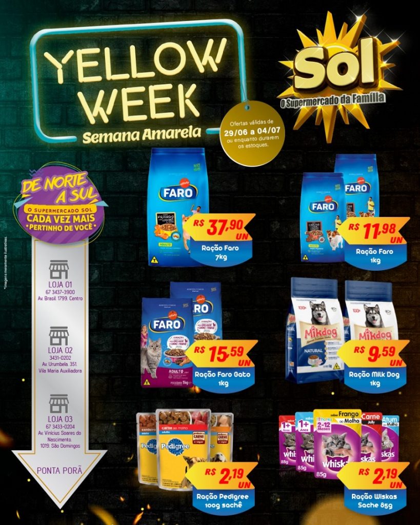 Quinta-feira: Supermercado Sol e as ofertas da semana amarela