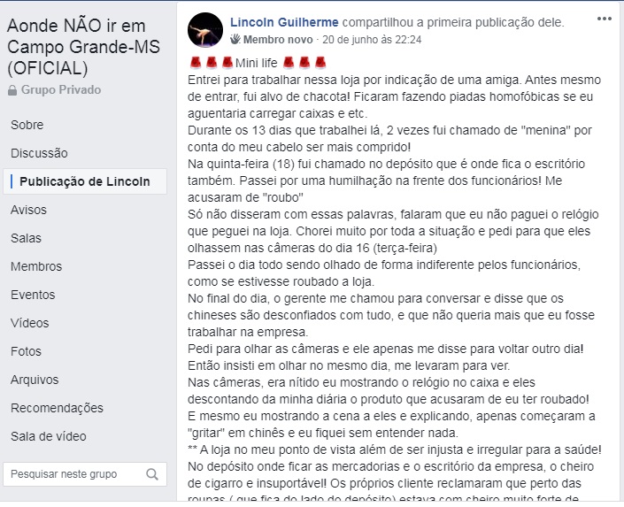 Loja de chineses é acusada de maltratar clientes e funcionários na Capital Loja de chineses é acusada de maltratar clientes e funcionários na Capital