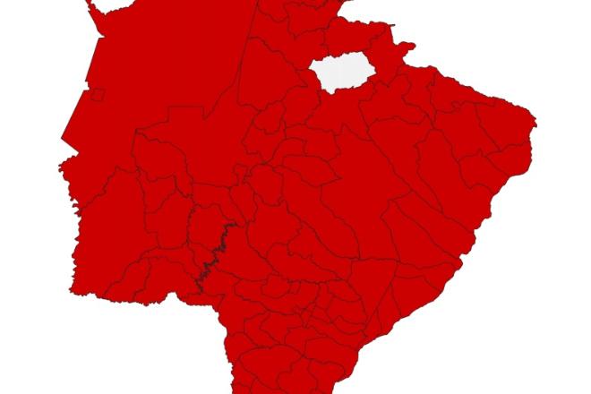 Apenas duas das 79 cidades de MS não têm casos de Covid Apenas duas das 79 cidades de MS não têm casos de Covid