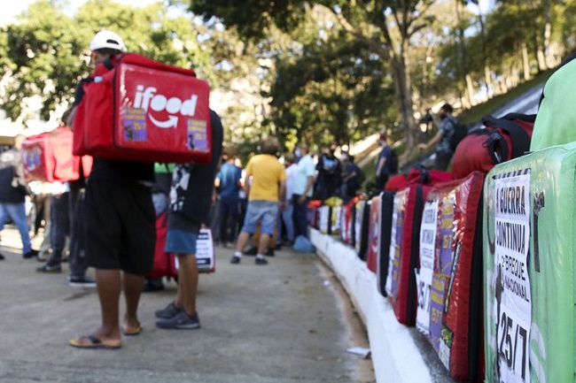 Entregadores de aplicativos promovem segunda paralisação nacional Entregadores de aplicativos promovem segunda paralisação nacional