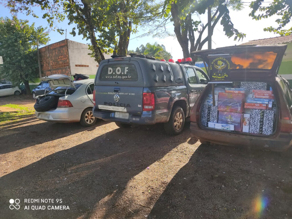 Carros carregados de produtos do Paraguai são apreendidos em Ponta Porã