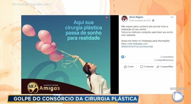 Mulher perde R$ 15 mil no golpe do consórcio da cirurgia plástica