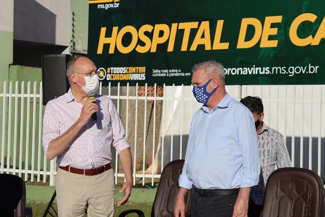Hélio Peluffo participa de inauguração do Hospital de Campanha em Ponta Porã