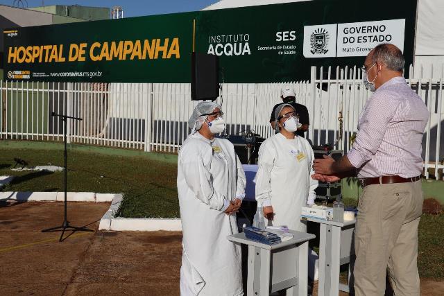 Hélio Peluffo participa de inauguração do Hospital de Campanha em Ponta Porã