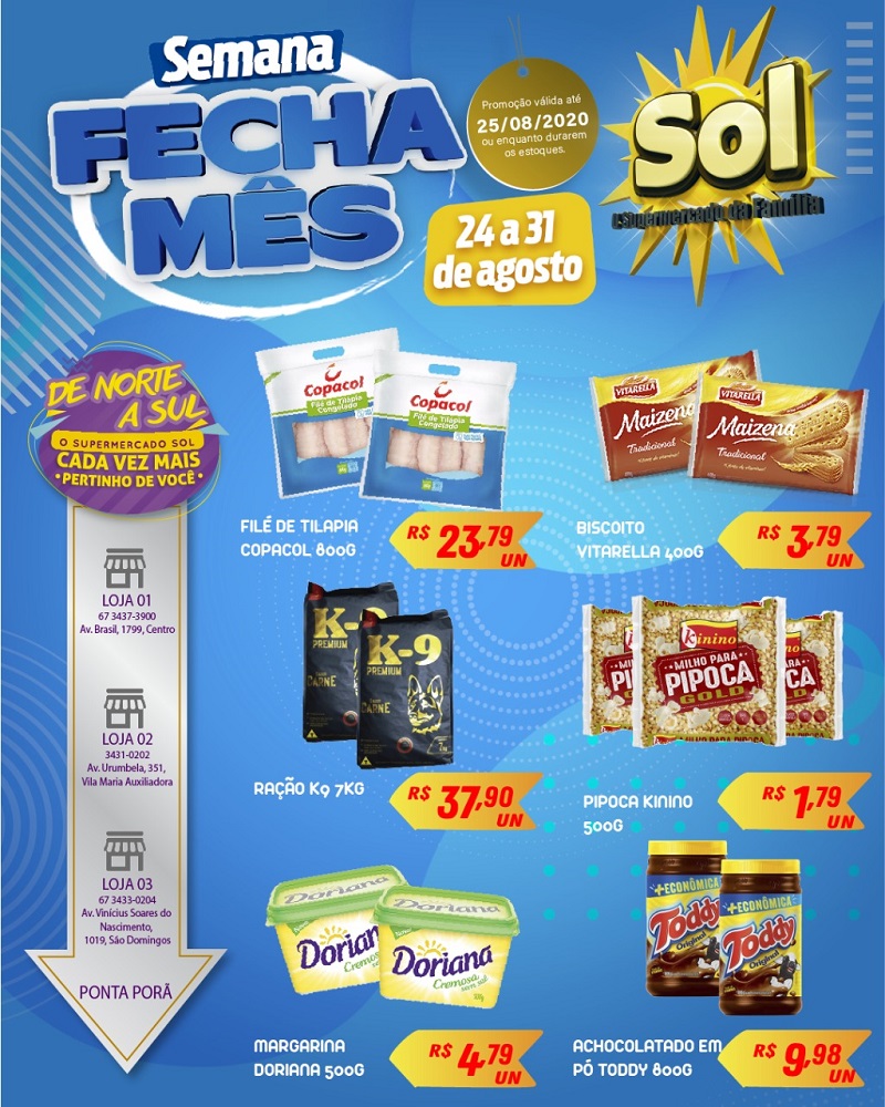 Supermercado Sol e as ofertas da semana fecha mês Supermercado Sol e as ofertas da semana fecha mês