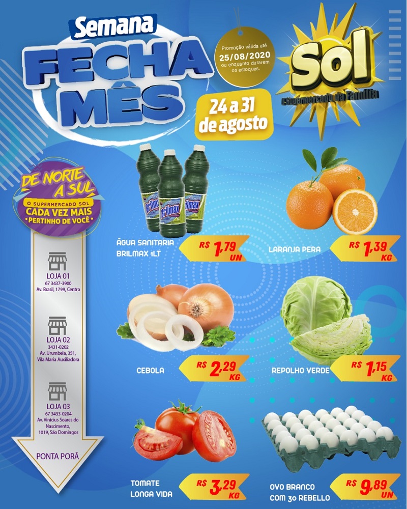 Supermercado Sol e as ofertas da semana fecha mês Supermercado Sol e as ofertas da semana fecha mês