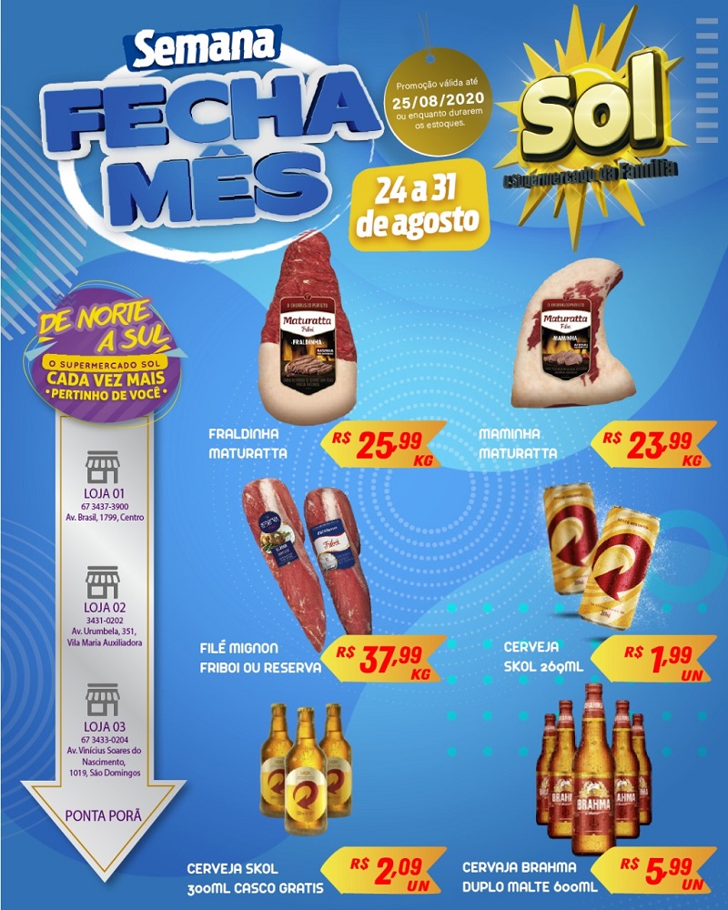 Supermercado Sol e as ofertas da semana fecha mês Supermercado Sol e as ofertas da semana fecha mês