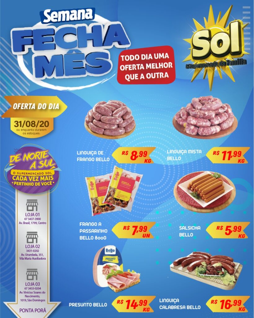 Supermercado Sol e as ofertas da semana fecha mês Supermercado Sol e as ofertas da semana fecha mês