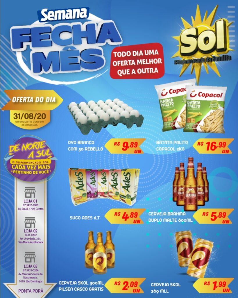 Supermercado Sol e as ofertas da semana fecha mês Supermercado Sol e as ofertas da semana fecha mês