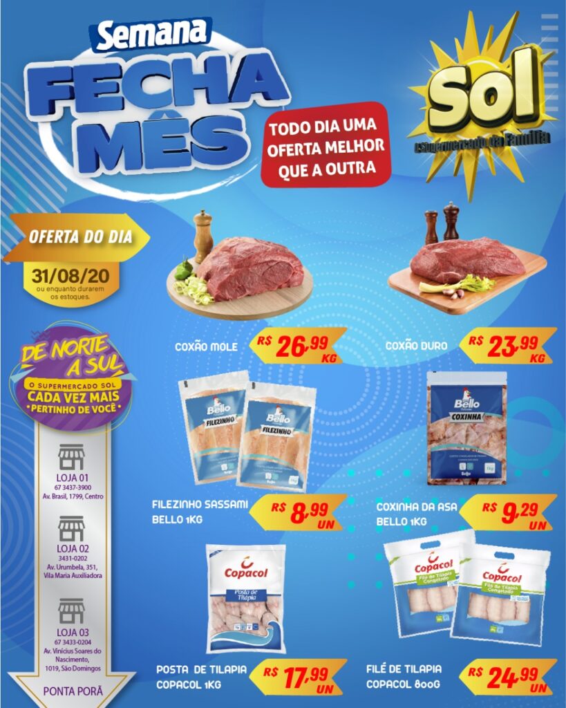 Supermercado Sol e as ofertas da semana fecha mês Supermercado Sol e as ofertas da semana fecha mês
