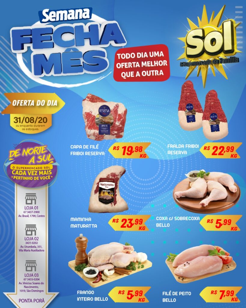 Supermercado Sol e as ofertas da semana fecha mês Supermercado Sol e as ofertas da semana fecha mês