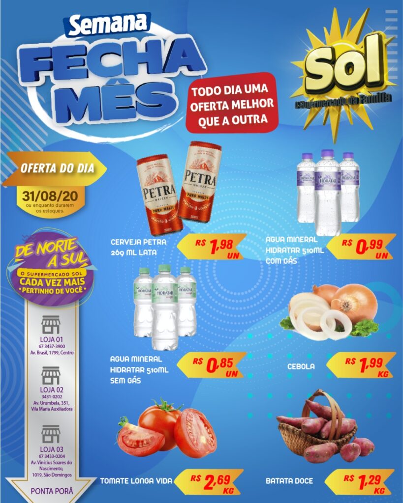 Supermercado Sol e as ofertas da semana fecha mês Supermercado Sol e as ofertas da semana fecha mês