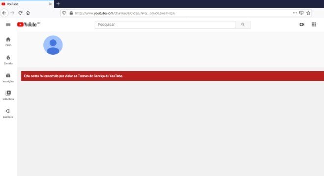 Canal de Sara Giromini é retirado do ar 'por violar Termos de Serviço' Canal de Sara Giromini é retirado do ar 'por violar Termos de Serviço'