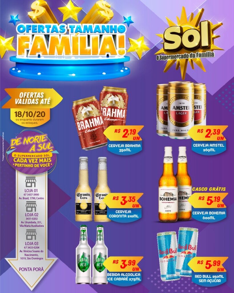 Supermercado Sol e as ofertas tamanho família