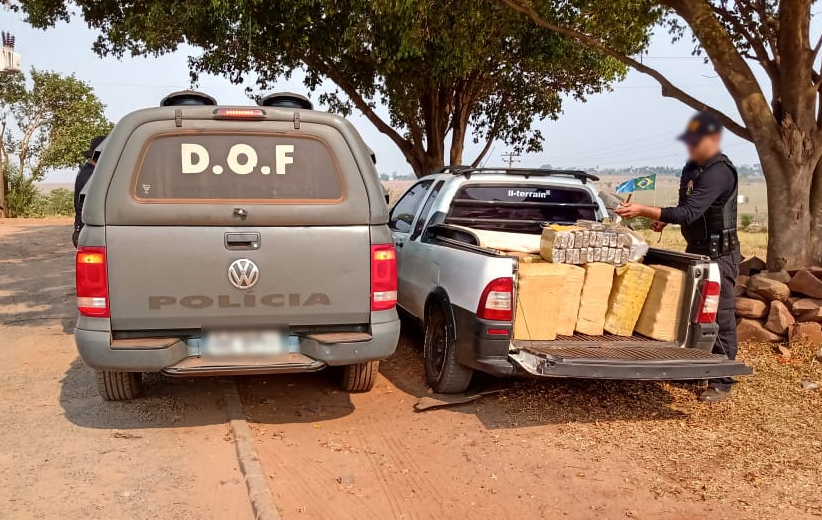 DOF apreende carro com mais de meia tonelada de maconha