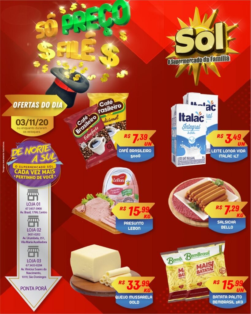 Supermercado Sol e as ofertas para terça só preços filé