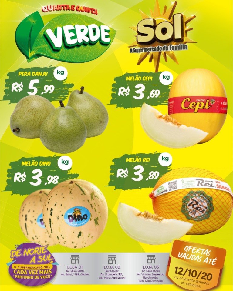 Hoje é dia das ofertas da quarta e quinta verde no Sol Hoje é dia das ofertas da quarta e quinta verde no Sol