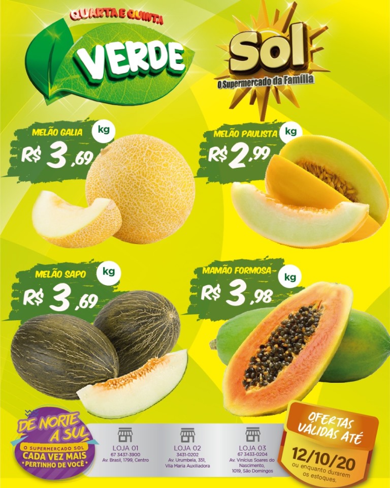 Hoje é dia das ofertas da quarta e quinta verde no Sol Hoje é dia das ofertas da quarta e quinta verde no Sol