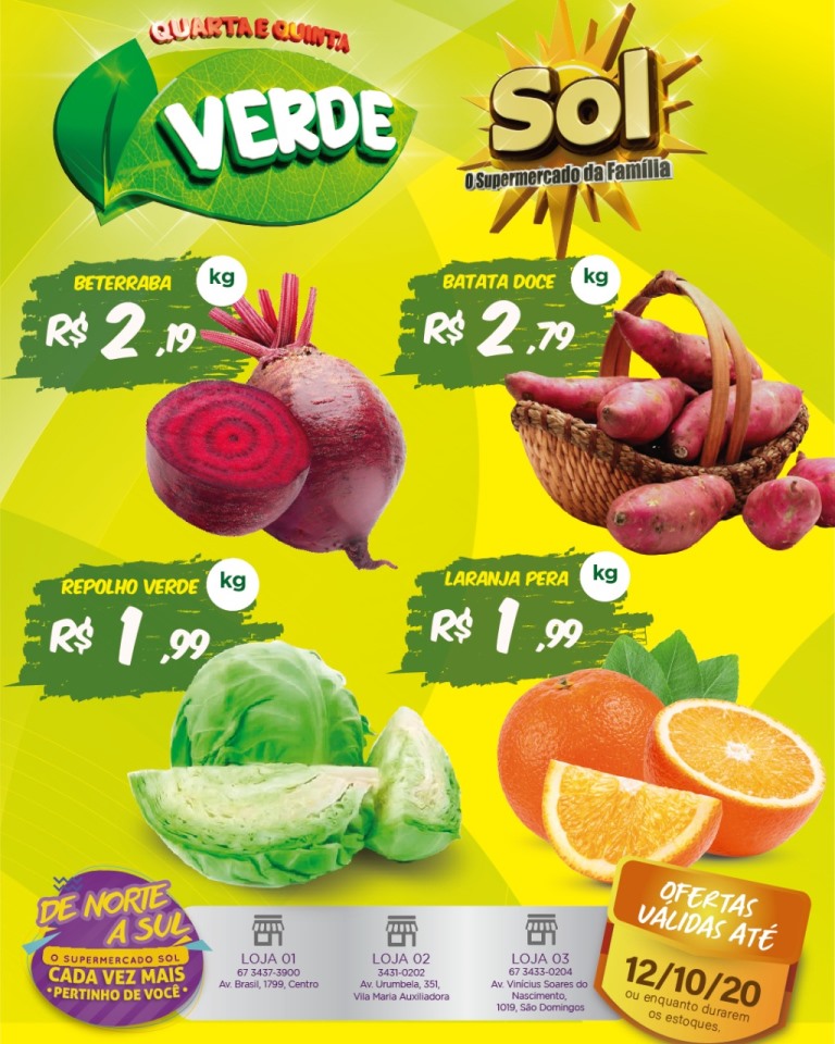 Hoje é dia das ofertas da quarta e quinta verde no Sol Hoje é dia das ofertas da quarta e quinta verde no Sol