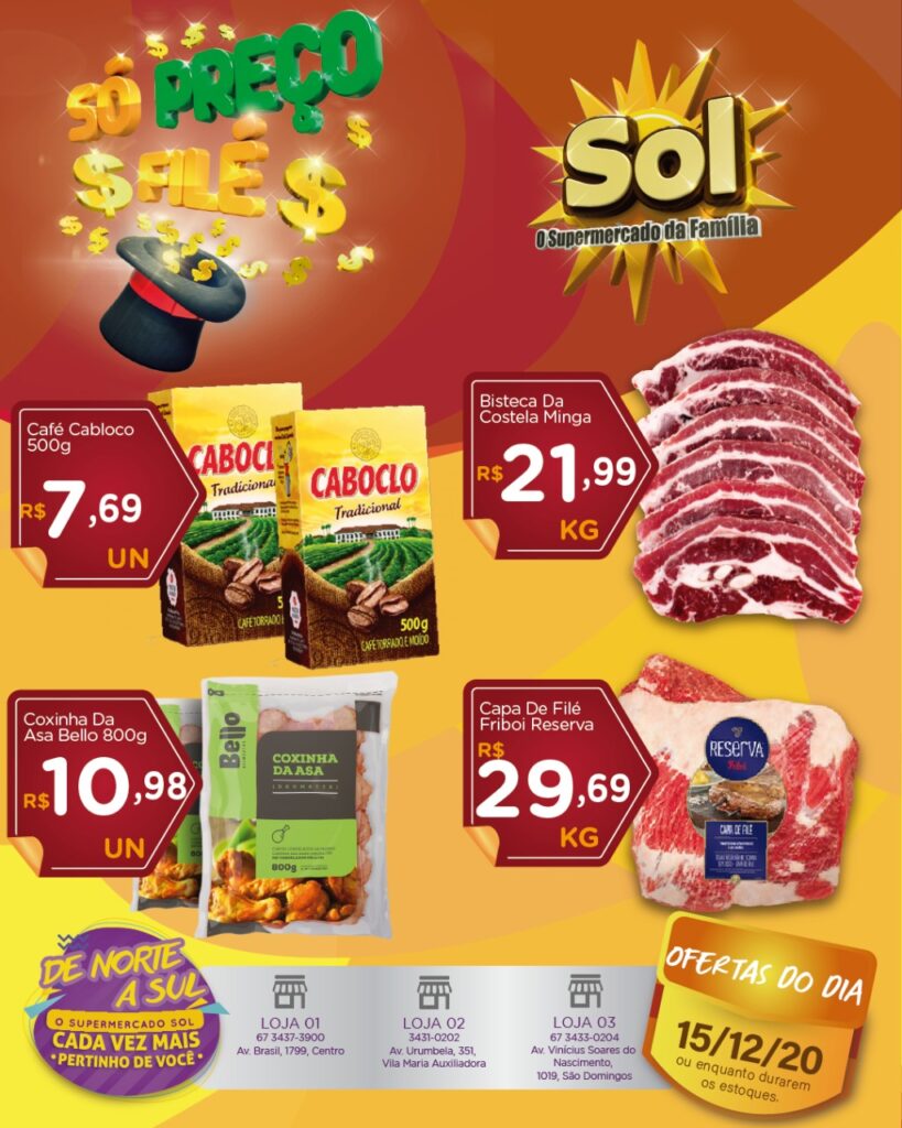 Supermercado Sol e as ofertas da terça só preços filé Supermercado Sol e as ofertas da terça só preços filé