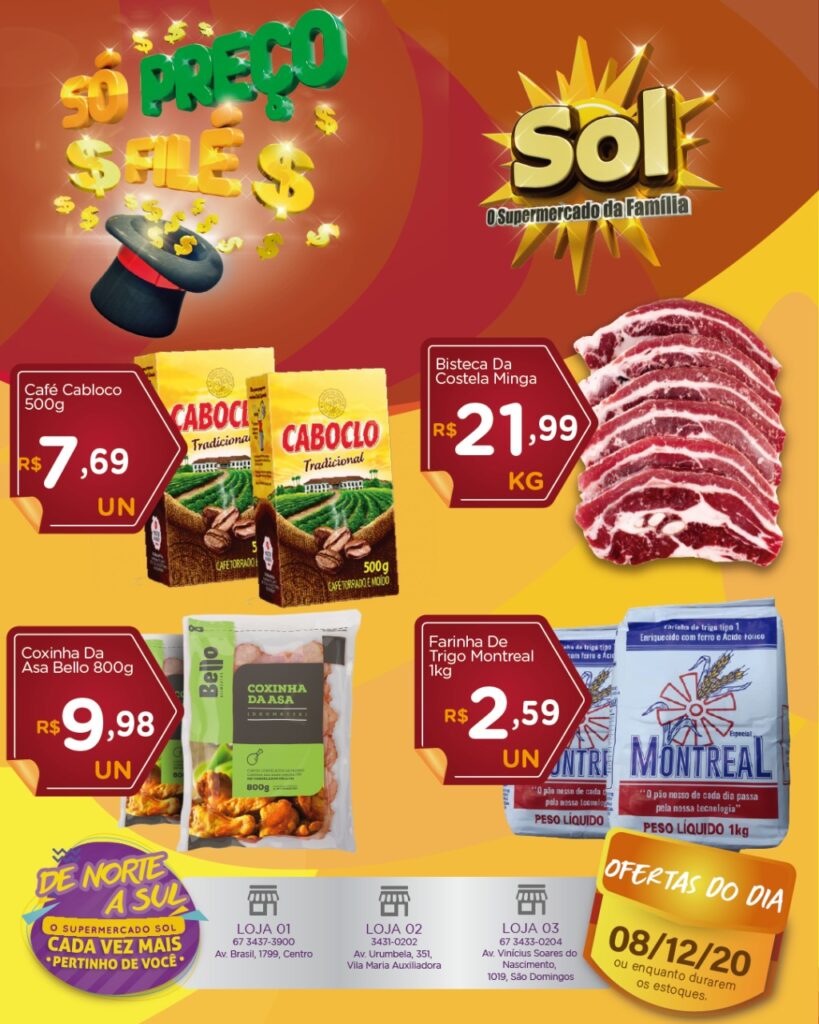 Supermercado Sol e as ofertas da terça só preços filé
