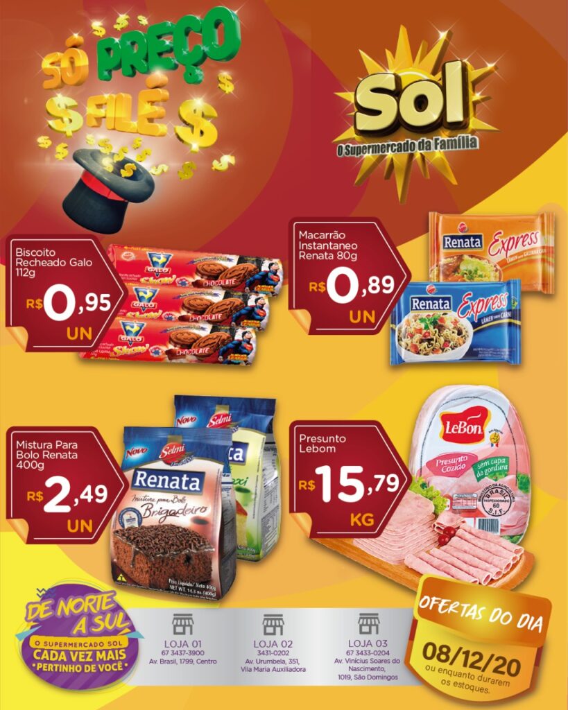 Supermercado Sol e as ofertas da terça só preços filé