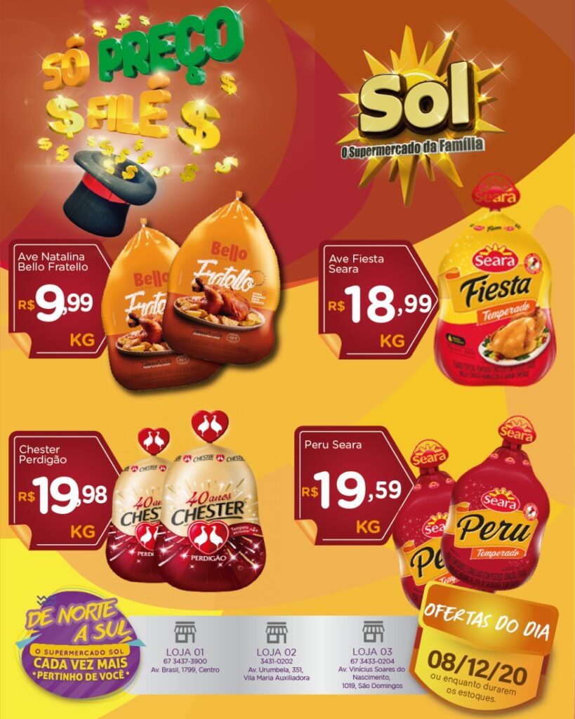 Supermercado Sol e as ofertas da terça só preços filé