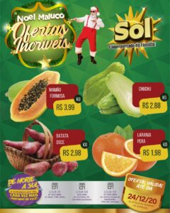 Supermercado Sol apresenta Noel Maluco e as ofertas incriveis