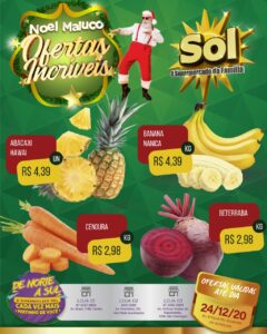 Supermercado Sol apresenta Noel Maluco e as ofertas incriveis