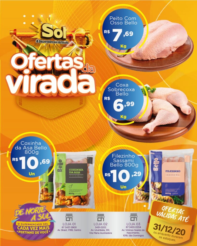 Supermercado Sol e as ofertas da virada