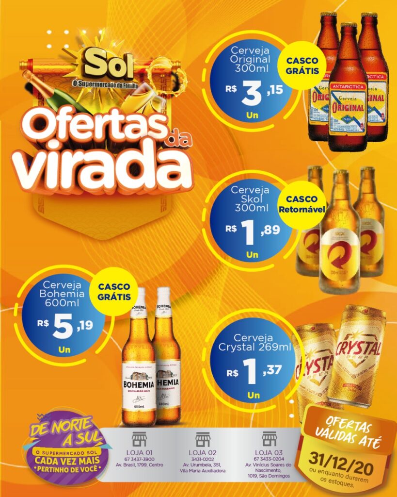 Supermercado Sol e as ofertas da virada