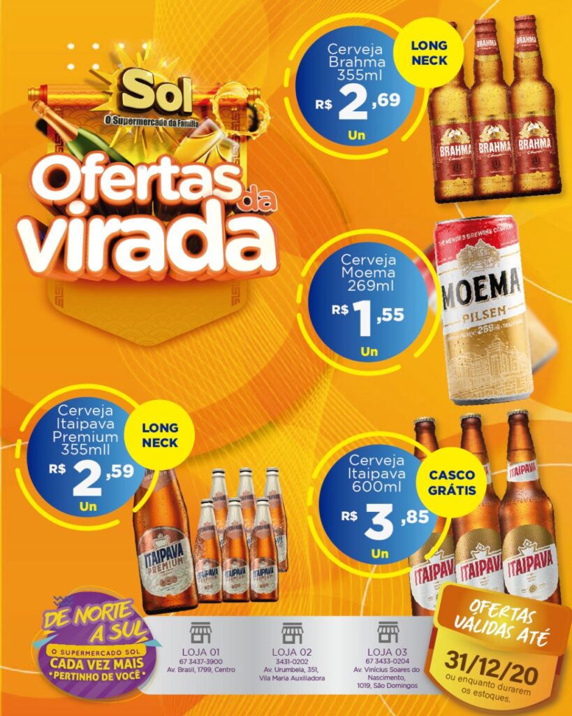Supermercado Sol e as ofertas da virada
