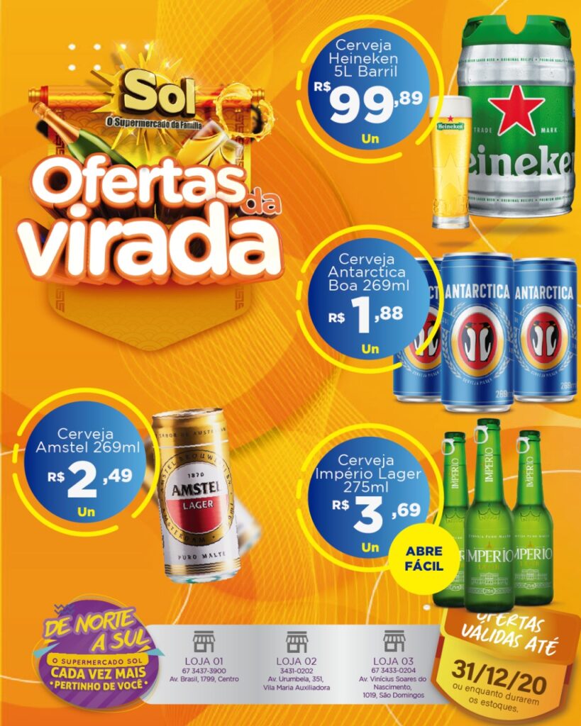 Supermercado Sol e as ofertas da virada