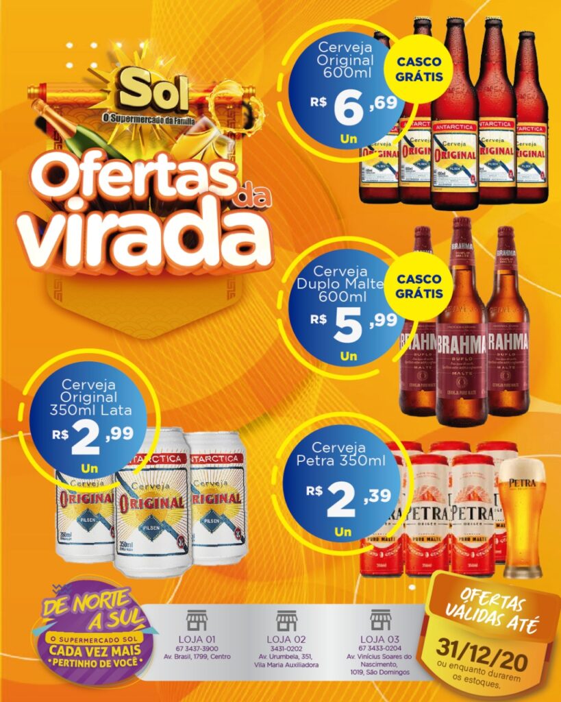 Supermercado Sol e as ofertas da virada