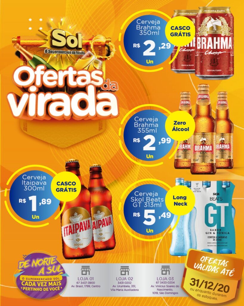 Supermercado Sol e as ofertas da virada