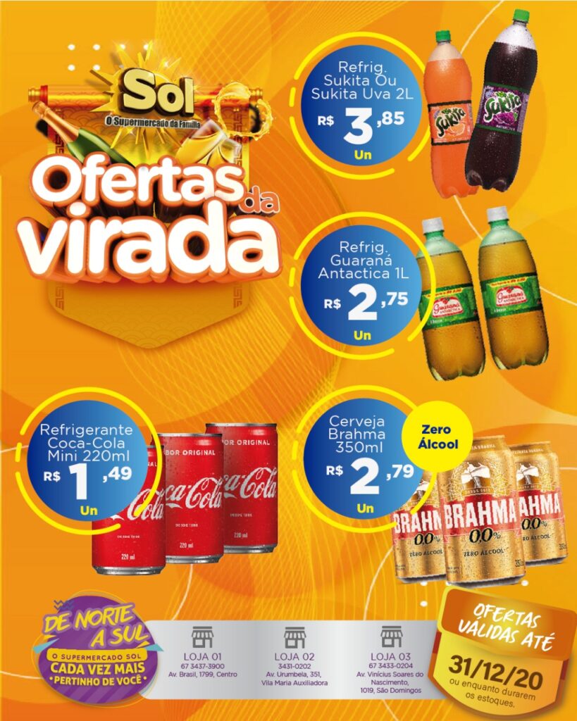 Supermercado Sol e as ofertas da virada