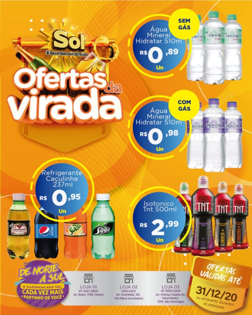 Supermercado Sol e as ofertas da virada