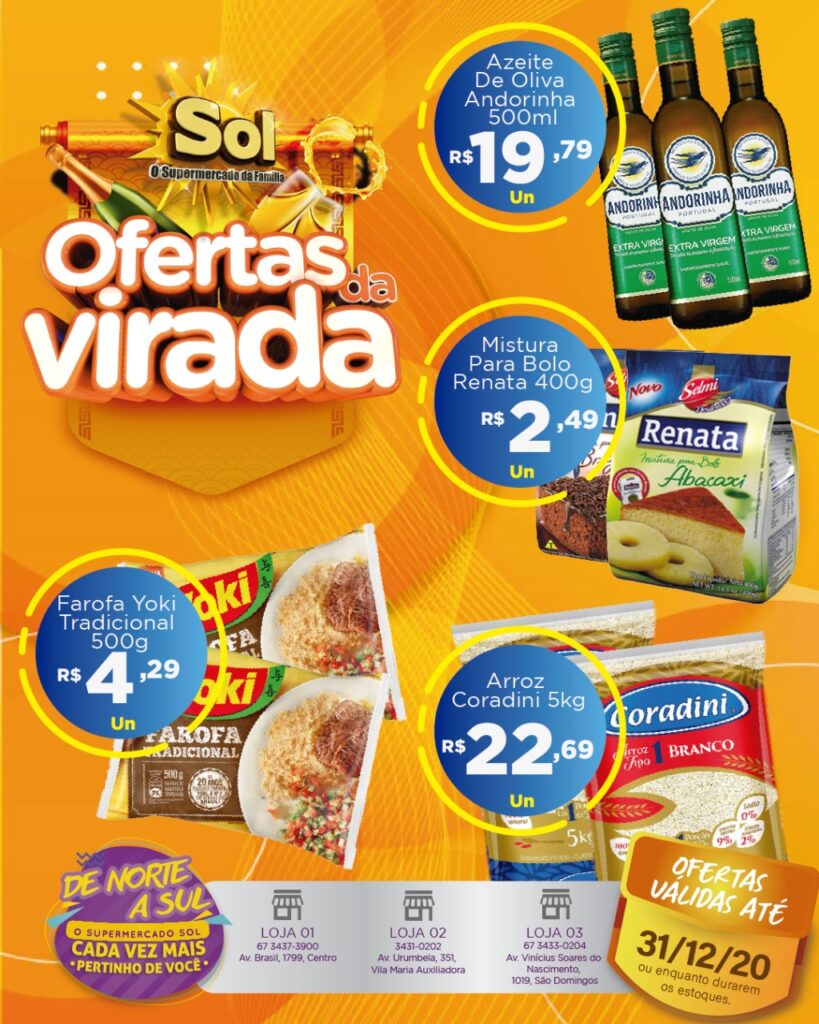 Supermercado Sol e as ofertas da virada