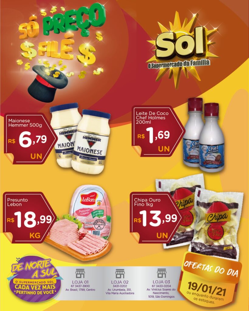 Supermercado Sol e as ofertas da terça só preço filé