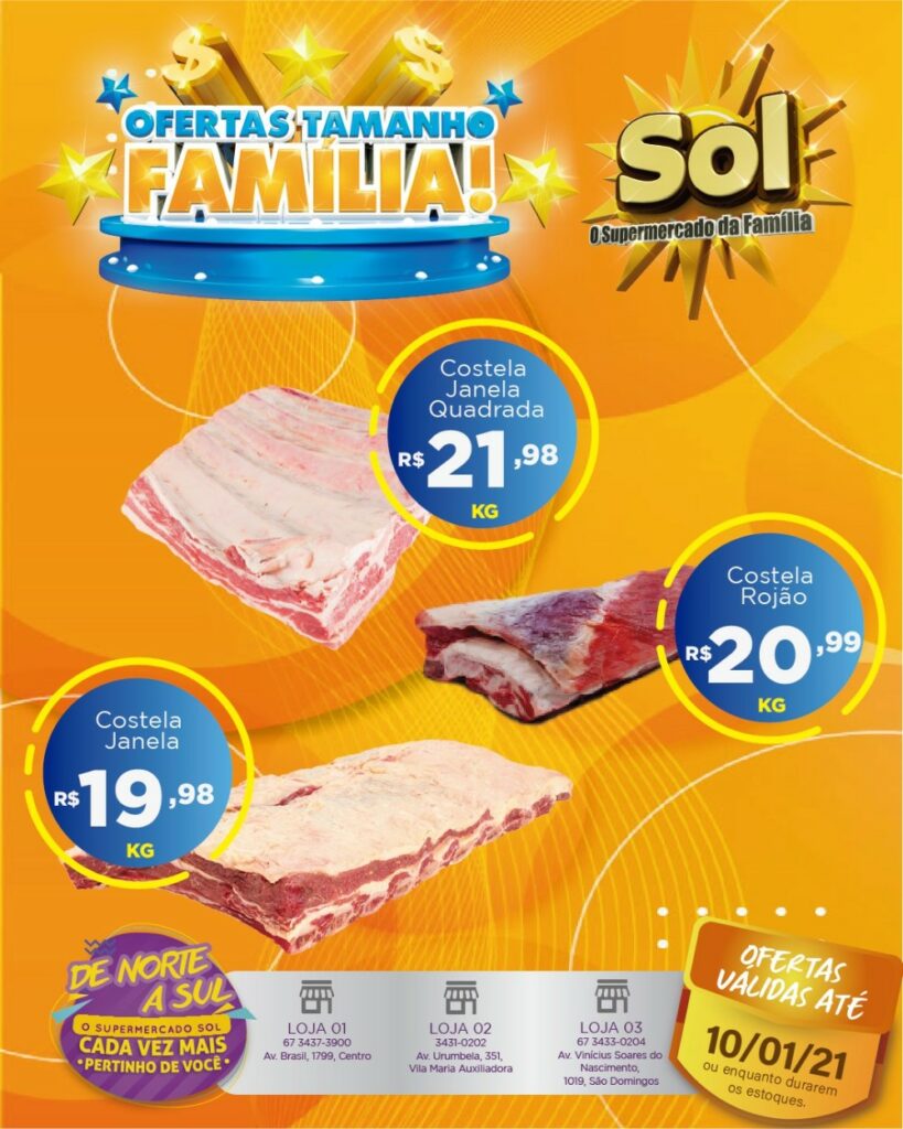 Supermercado Sol e as ofertas tamanho família
