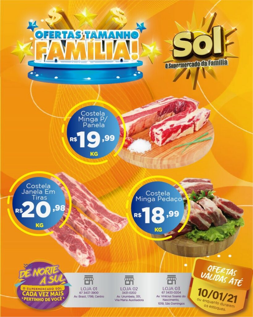 Supermercado Sol e as ofertas tamanho família