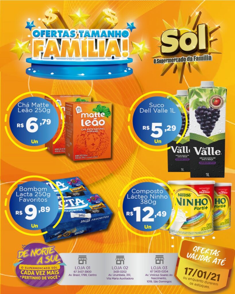 Supermercado Sol e as ofertas tamanho familia Supermercado Sol e as ofertas tamanho familia