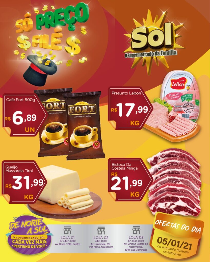 Supermercado Sol e as ofertas da terça só preços filé