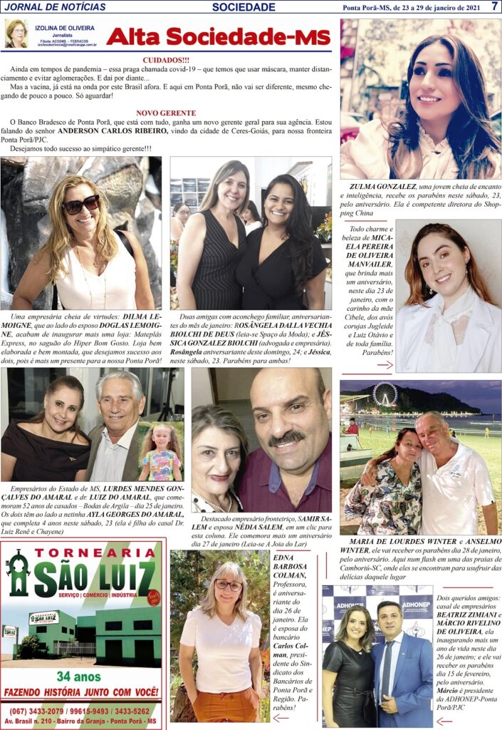 Alta Sociedade com Izolina de Oliveira Alta Sociedade com Izolina de Oliveira