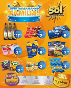 Supermercado Sol e as oferta tamanho família