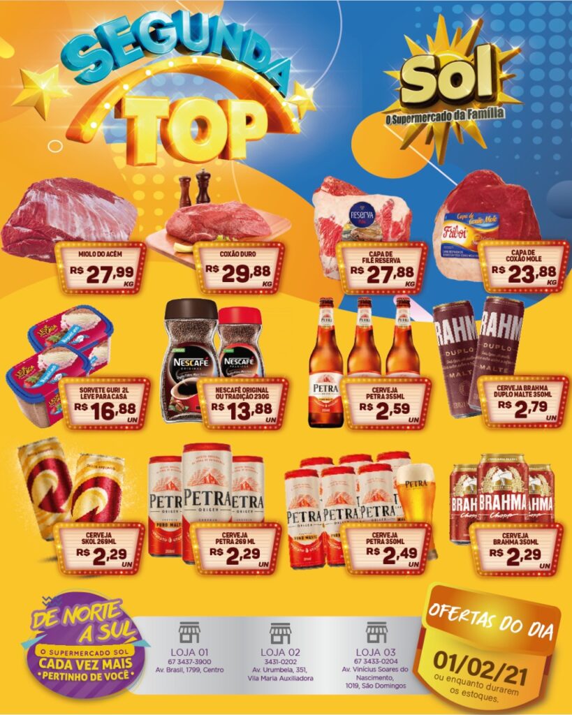 Supermercado Sol e as ofertas da segunda Top Supermercado Sol e as ofertas da segunda Top