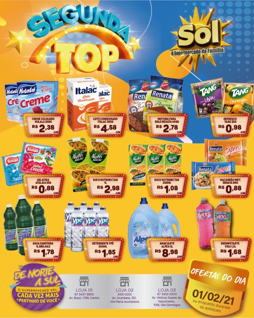 Supermercado Sol e as ofertas da segunda Top Supermercado Sol e as ofertas da segunda Top
