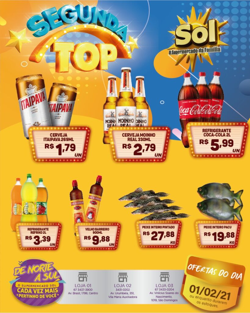 Supermercado Sol e as ofertas da segunda Top Supermercado Sol e as ofertas da segunda Top